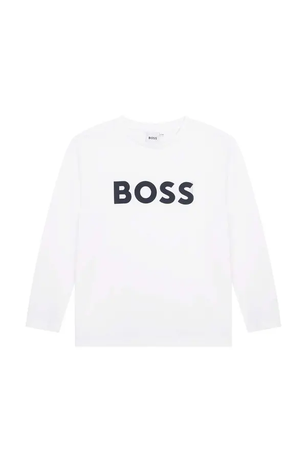Boss Dječja pamučna majica dugih rukava BOSS