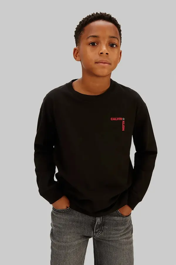 Calvin Klein Jeans Dječja pamučna majica dugih rukava Calvin Klein Jeans