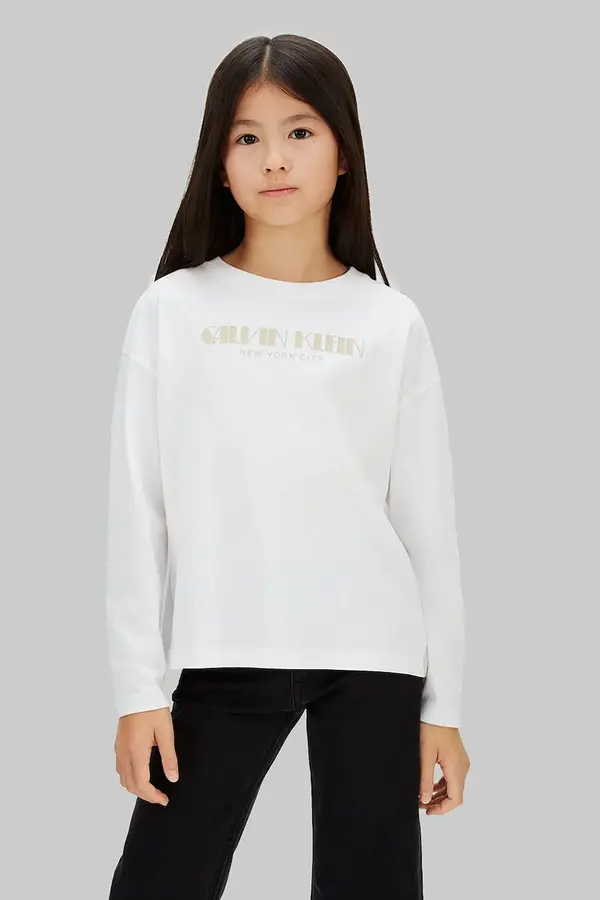 Calvin Klein Jeans Dječja pamučna majica dugih rukava Calvin Klein Jeans