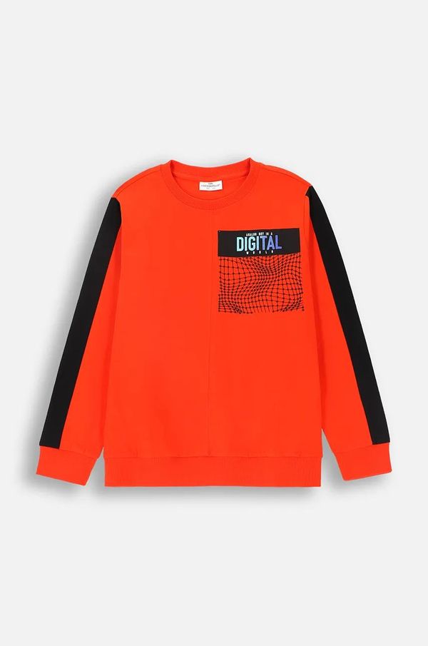 Coccodrillo Dječja pamučna majica dugih rukava Coccodrillo boja: crvena, s tiskom, DIGITAL BOY JUNIOR