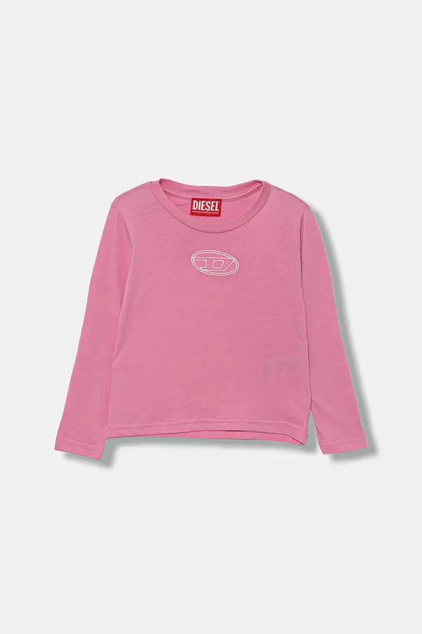 Diesel Dječja pamučna majica dugih rukava Diesel TIVALSYLS T-SHIRT