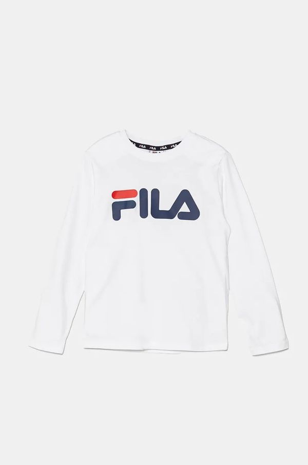Fila Dječja pamučna majica dugih rukava Fila BREY boja: bijela, FAK0378