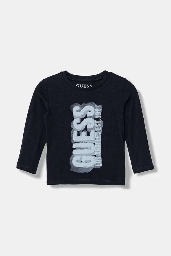 Guess Dječja pamučna majica dugih rukava Guess