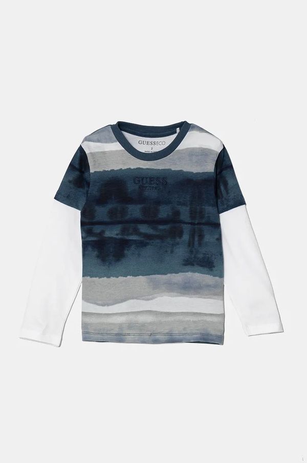 Guess Dječja pamučna majica dugih rukava Guess s uzorkom, N4BI21 I3Z13