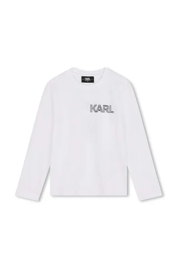 Karl Lagerfeld Dječja pamučna majica dugih rukava Karl Lagerfeld