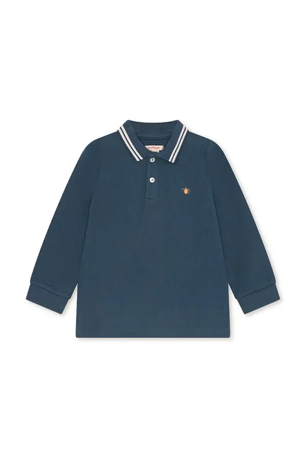 Konges Sløjd Dječja pamučna majica dugih rukava Konges Sløjd FLORIAN LS POLO GOTS