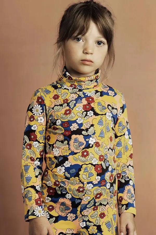 Mini Rodini Dječja pamučna majica dugih rukava Mini Rodini Flowers