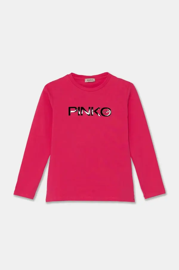 Pinko Up Dječja pamučna majica dugih rukava Pinko Up