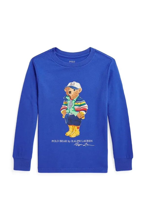 Polo Ralph Lauren Dječja pamučna majica dugih rukava Polo Ralph Lauren s tiskom, 322883620012