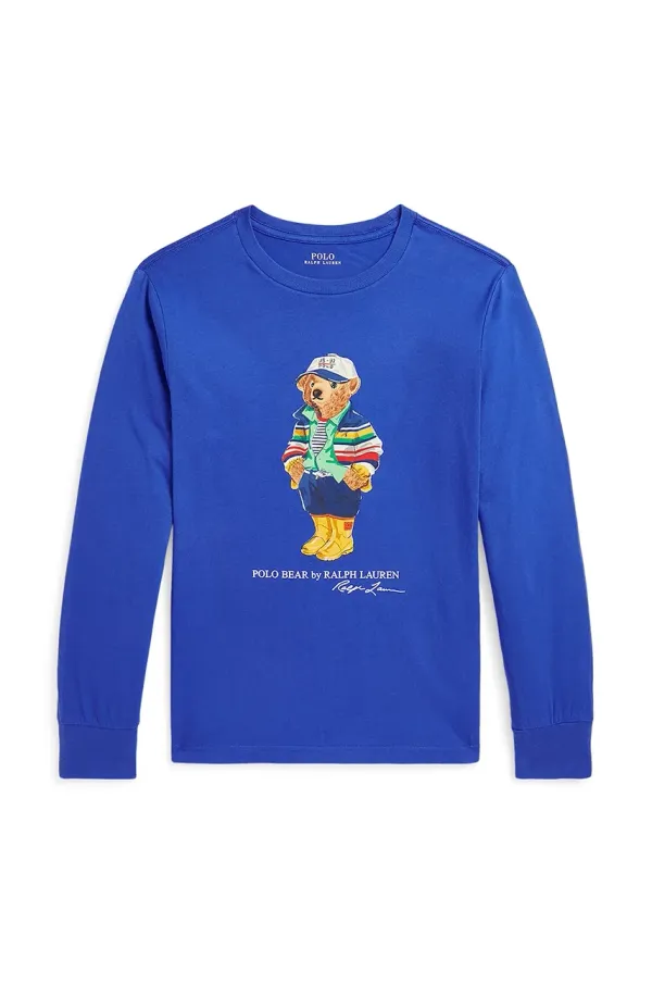 Polo Ralph Lauren Dječja pamučna majica dugih rukava Polo Ralph Lauren s tiskom, 323883620012