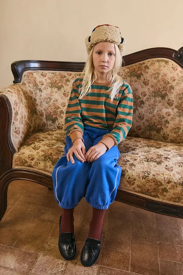 Tinycottons Dječja pamučna majica dugih rukava Tinycottons STRIPES SLEEVE KNIT TEE