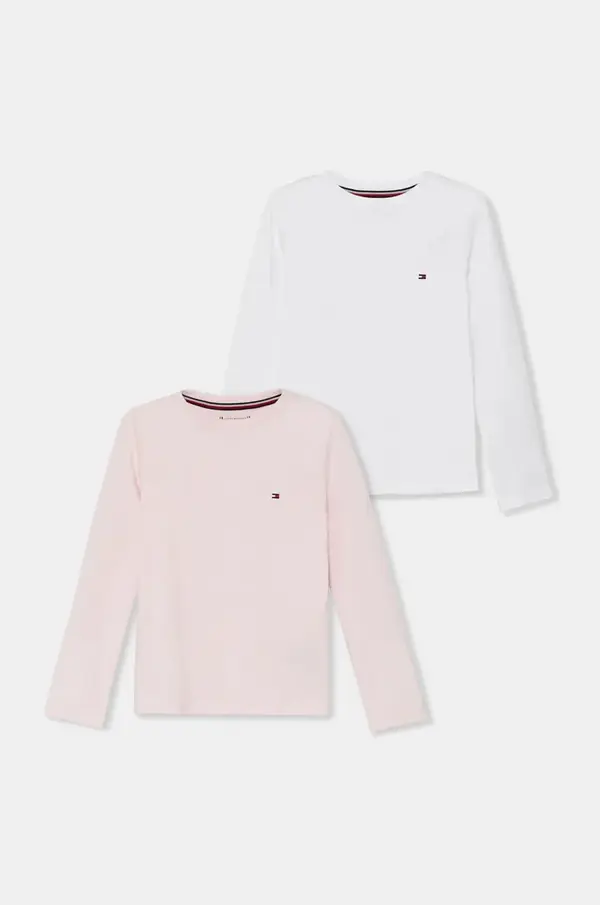 Tommy Hilfiger Dječja pamučna majica dugih rukava Tommy Hilfiger 2-pack