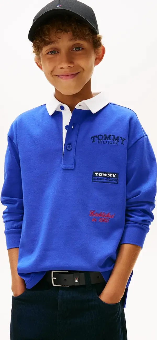 Tommy Hilfiger Dječja pamučna majica dugih rukava Tommy Hilfiger