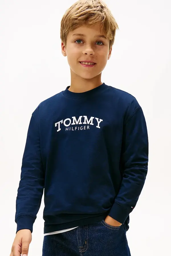 Tommy Hilfiger Dječja pamučna majica dugih rukava Tommy Hilfiger