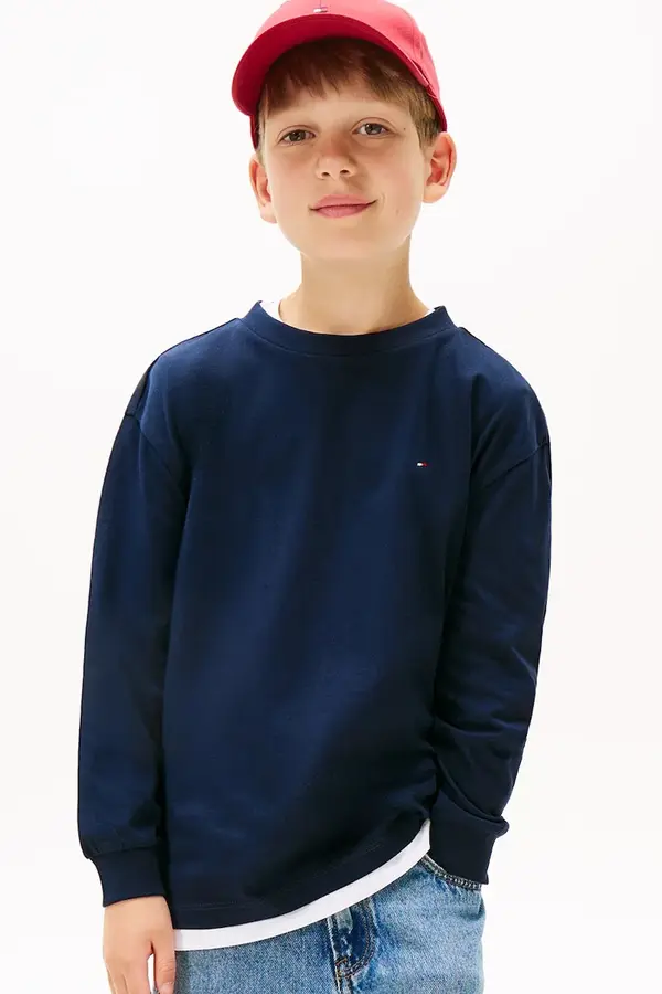 Tommy Hilfiger Dječja pamučna majica dugih rukava Tommy Hilfiger