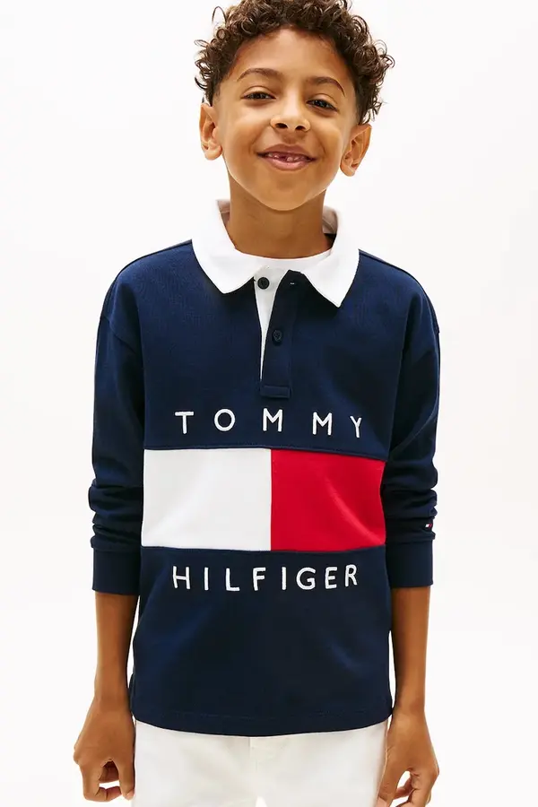 Tommy Hilfiger Dječja pamučna majica dugih rukava Tommy Hilfiger