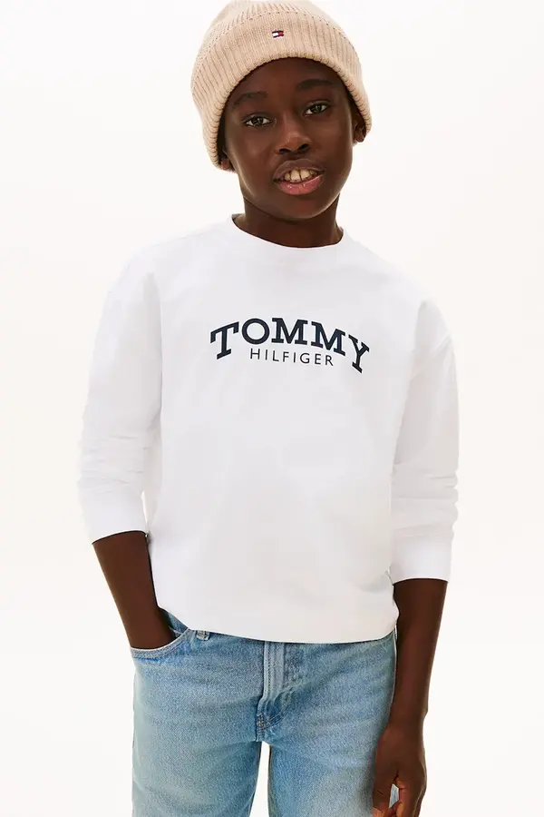 Tommy Hilfiger Dječja pamučna majica dugih rukava Tommy Hilfiger
