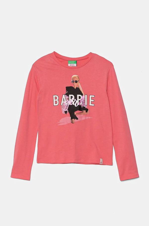 United Colors of Benetton Dječja pamučna majica dugih rukava United Colors of Benetton boja: ljubičasta, 3ATNC10ML