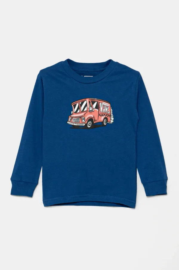 Vans Dječja pamučna majica dugih rukava Vans Free Shipping s tiskom, VN000MMF7WM1