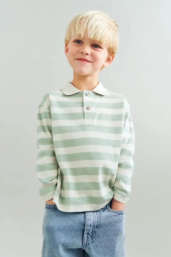 Wheat Dječja pamučna majica dugih rukava Wheat