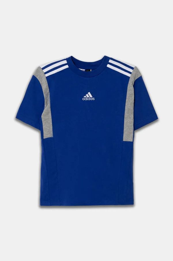 adidas Dječja pamučna majica kratkih rukava adidas B T CB boja: tamno plava, s uzorkom, JH1080