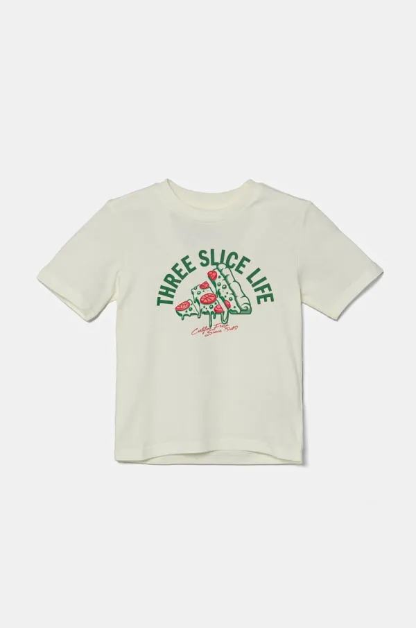 adidas Dječja pamučna majica kratkih rukava adidas boja: bež, s tiskom, JI6678