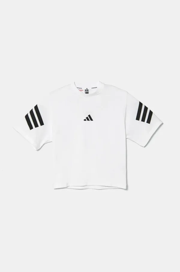 adidas Dječja pamučna majica kratkih rukava adidas boja: bijela, s tiskom, JN8088