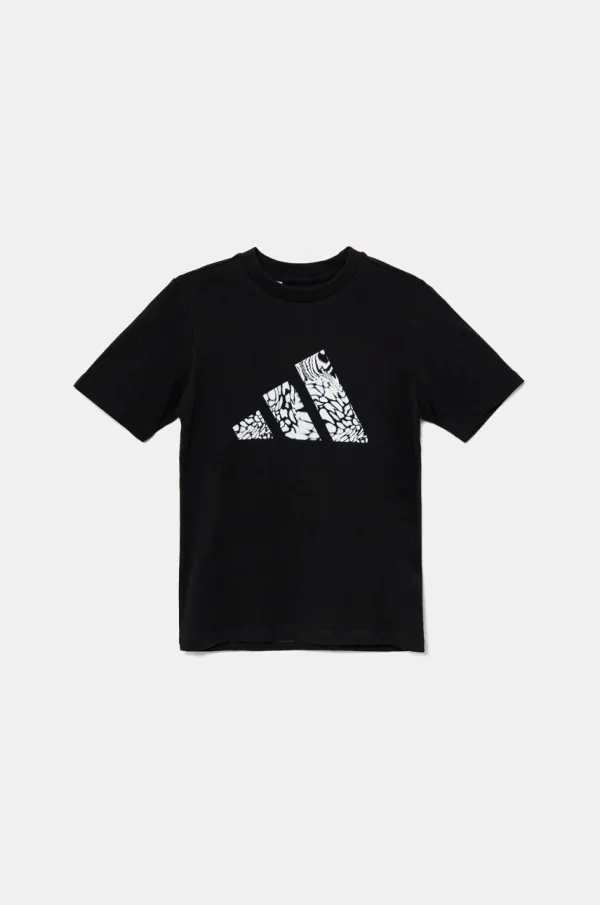 adidas Dječja pamučna majica kratkih rukava adidas boja: crna, JI6733