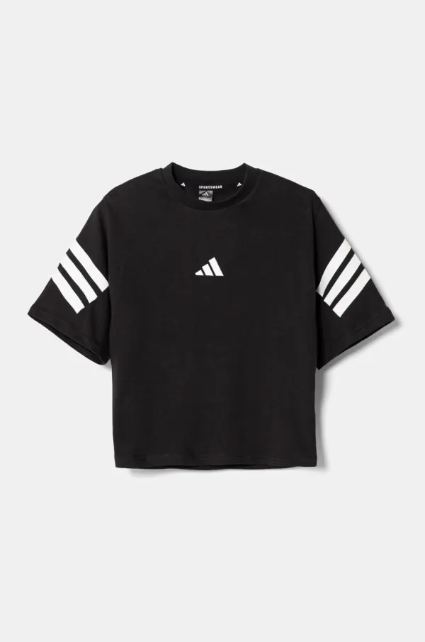 adidas Dječja pamučna majica kratkih rukava adidas boja: crna, s tiskom, JN8092