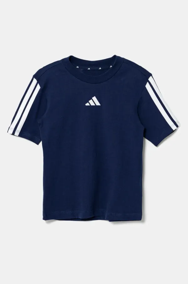 adidas Dječja pamučna majica kratkih rukava adidas boja: tamno plava, s uzorkom, JD6490