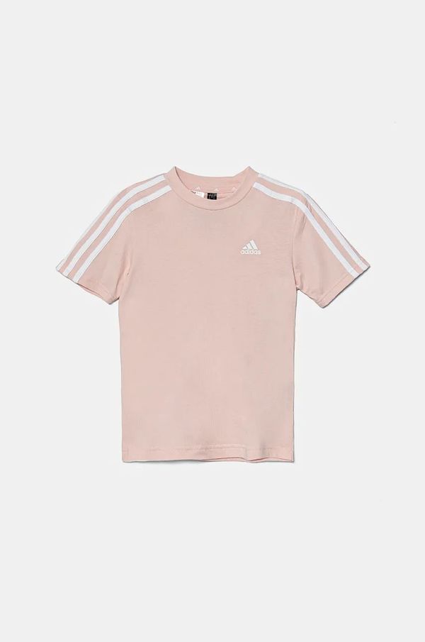 adidas Dječja pamučna majica kratkih rukava adidas LK 3S CO TEE boja: ružičasta, IX7338