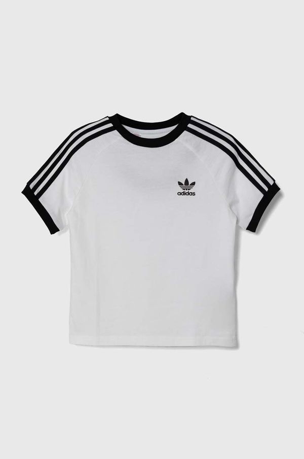 adidas Originals Dječja pamučna majica kratkih rukava adidas Originals 3STRIPES TEE boja: bijela, s aplikacijom, JE0515