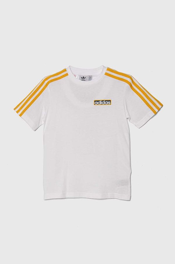 adidas Originals Dječja pamučna majica kratkih rukava adidas Originals boja: bijela, s aplikacijom