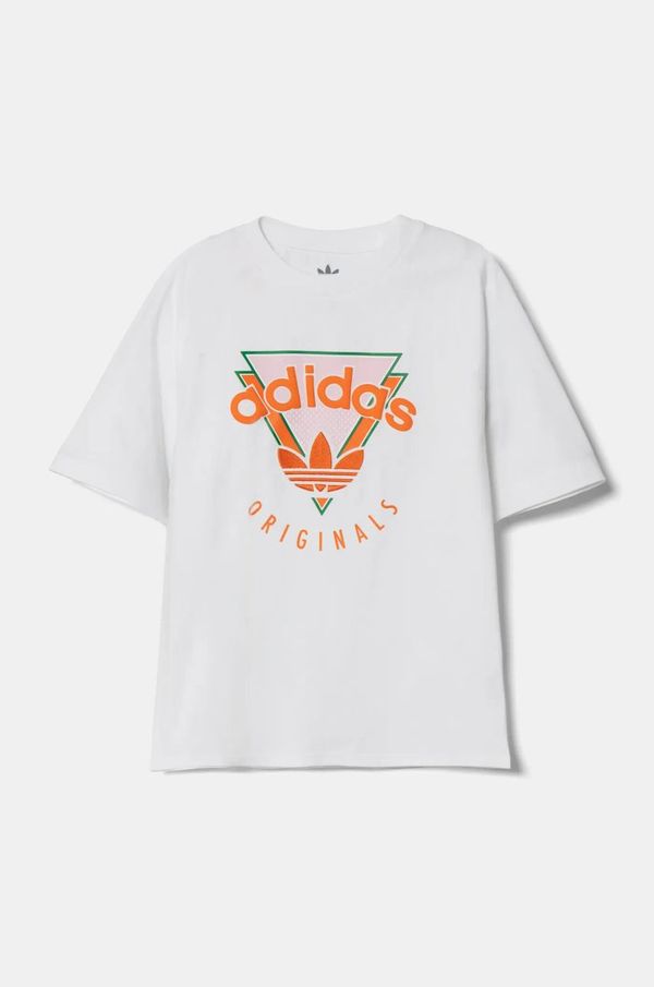 adidas Originals Dječja pamučna majica kratkih rukava adidas Originals boja: bijela, s tiskom, JC5861