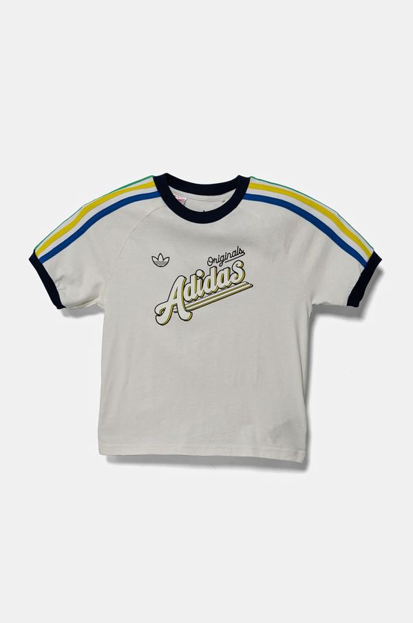 adidas Originals Dječja pamučna majica kratkih rukava adidas Originals boja: bijela, s tiskom, JC8403