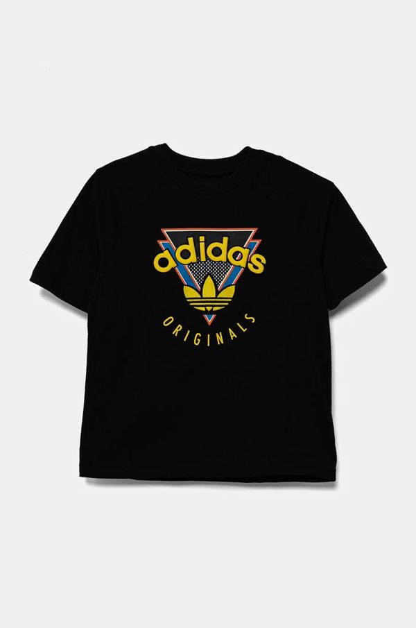 adidas Originals Dječja pamučna majica kratkih rukava adidas Originals boja: crna, s tiskom, JN4533