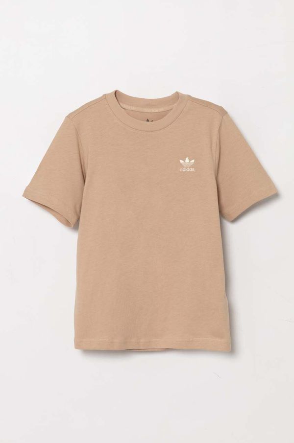 adidas Originals Dječja pamučna majica kratkih rukava adidas Originals TEE boja: bež, s aplikacijom, IX5263