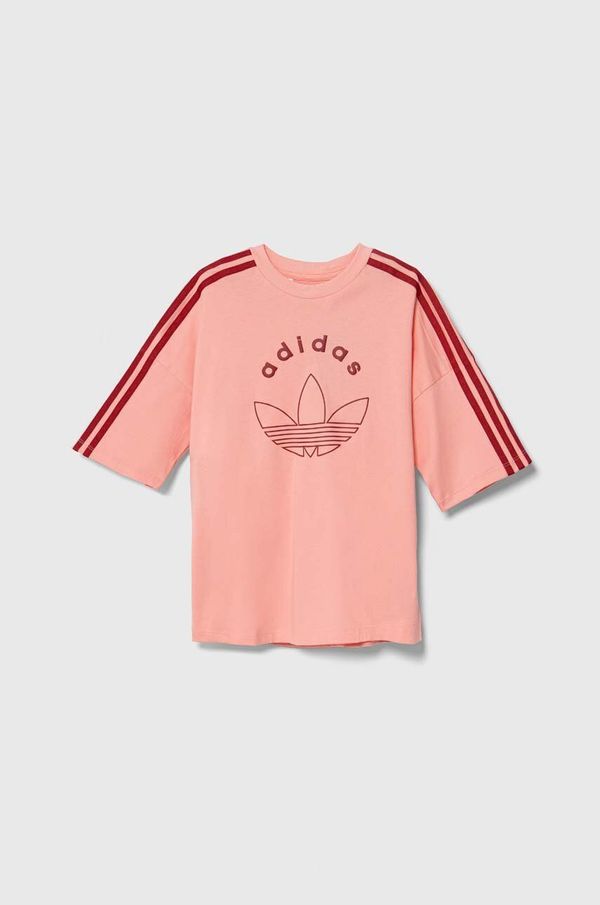 adidas Originals Dječja pamučna majica kratkih rukava adidas Originals TEE boja: ružičasta, IY9544