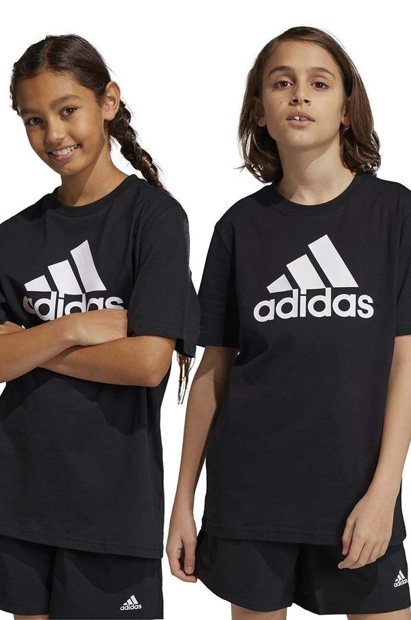 adidas Dječja pamučna majica kratkih rukava adidas U BL boja: crna, s tiskom