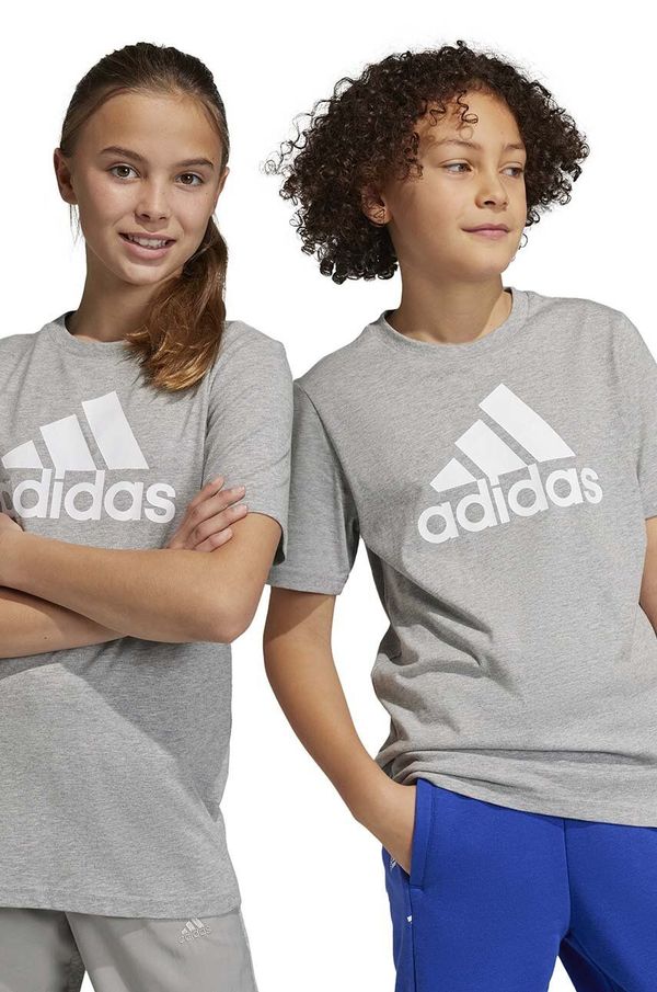 adidas Dječja pamučna majica kratkih rukava adidas U BL boja: siva, s tiskom