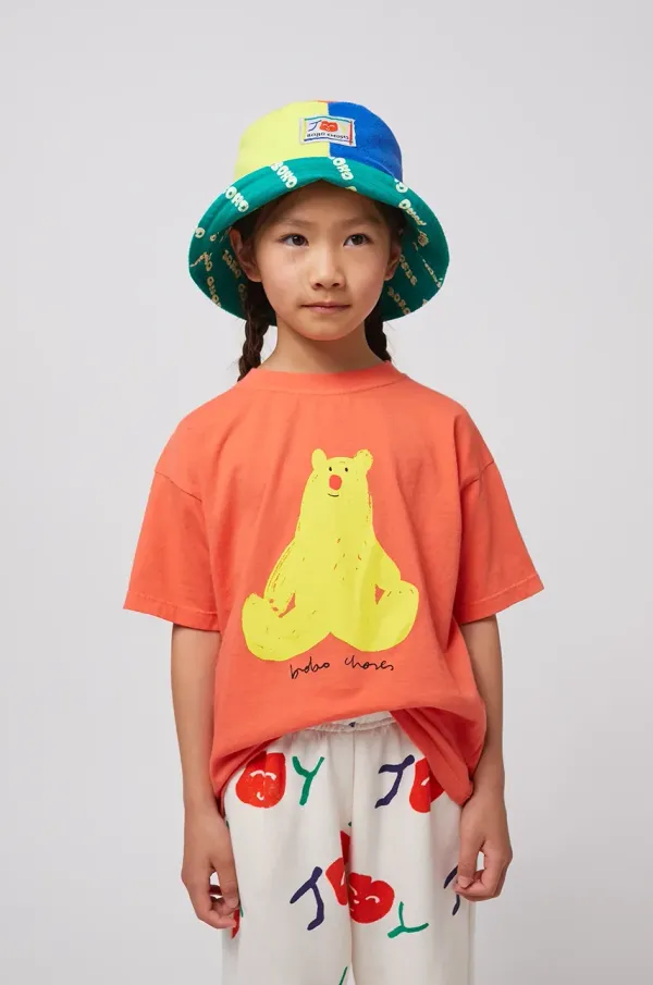 Bobo Choses Dječja pamučna majica kratkih rukava Bobo Choses Hug Me Bear boja: narančasta, s tiskom, 125AC011