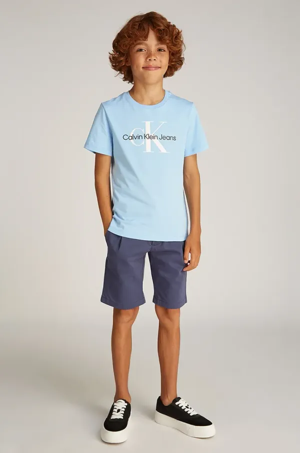 Calvin Klein Jeans Dječja pamučna majica kratkih rukava Calvin Klein Jeans 0 s tiskom, IU0IU00676