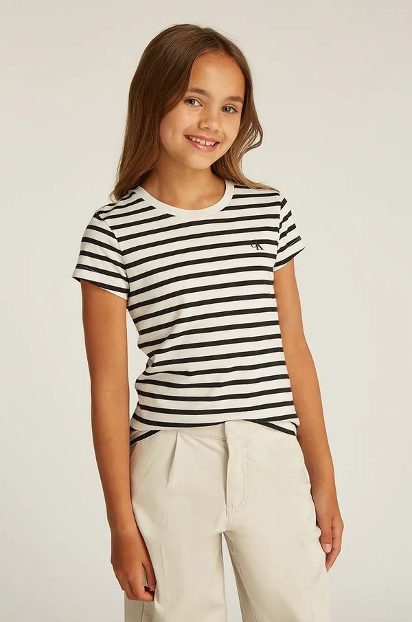 Calvin Klein Jeans Dječja pamučna majica kratkih rukava Calvin Klein Jeans boja: crna, IG0IG02799