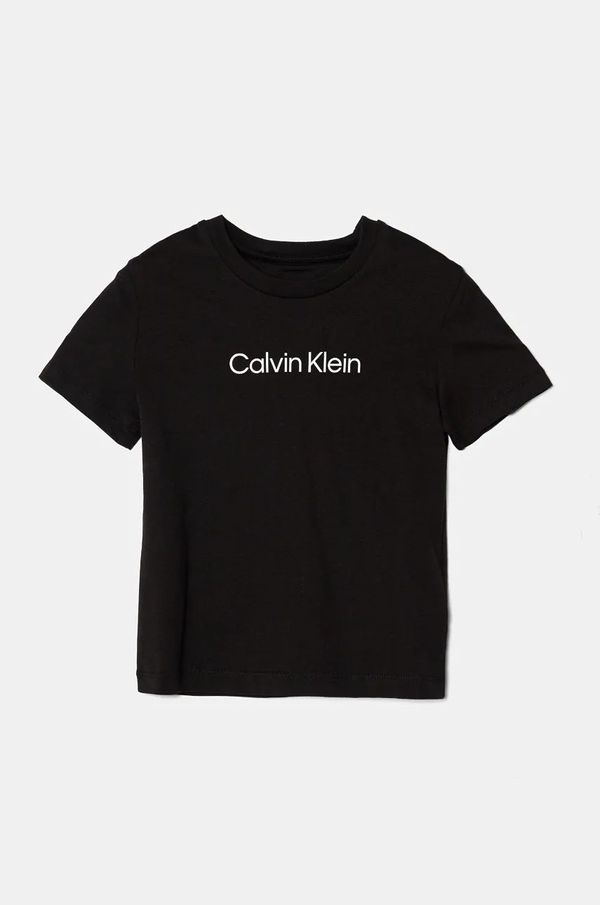 Calvin Klein Jeans Dječja pamučna majica kratkih rukava Calvin Klein Jeans boja: crna, s tiskom, IU0IU00682