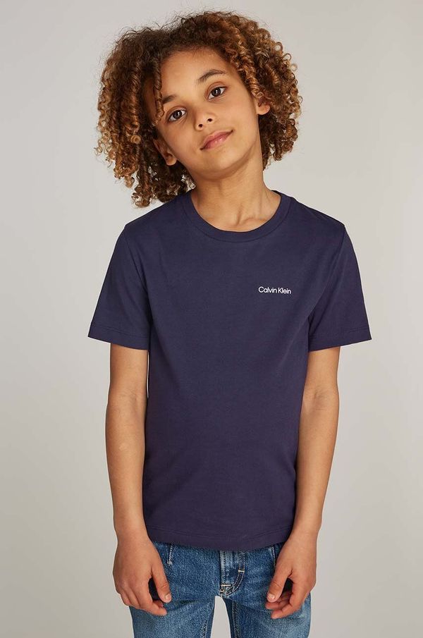 Calvin Klein Jeans Dječja pamučna majica kratkih rukava Calvin Klein Jeans boja: crna, s tiskom, IU0IU00683