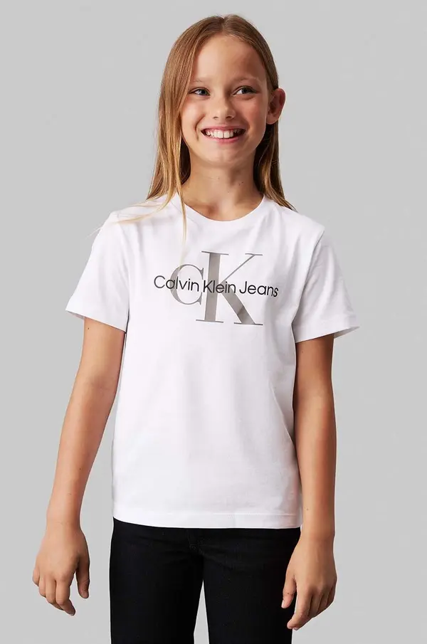Calvin Klein Jeans Dječja pamučna majica kratkih rukava Calvin Klein Jeans