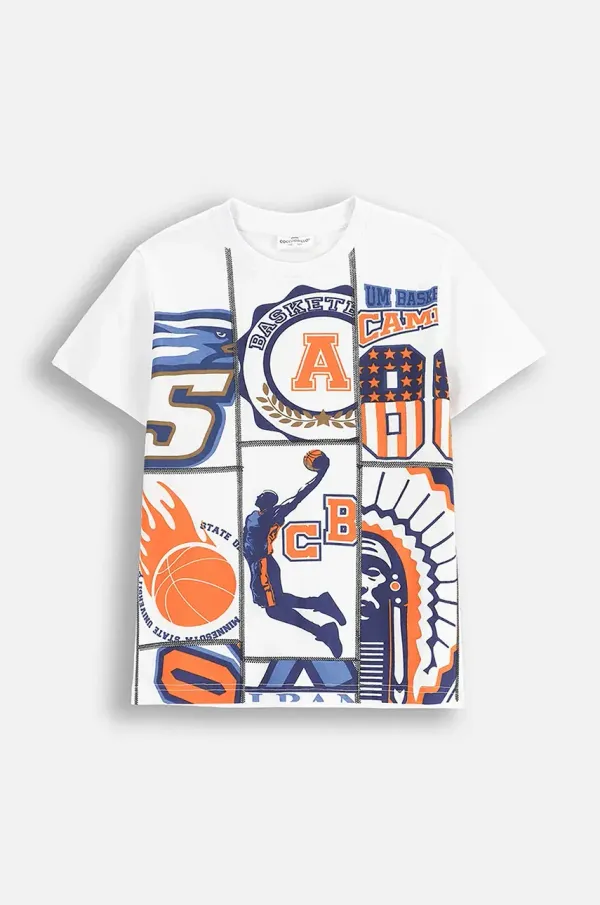 Coccodrillo Dječja pamučna majica kratkih rukava Coccodrillo boja: bijela, s tiskom, EVERYDAY BOY