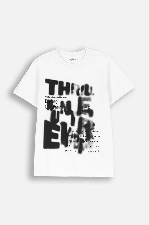 Coccodrillo Dječja pamučna majica kratkih rukava Coccodrillo boja: bijela, s tiskom, FOREST FRIENDS JUNIOR