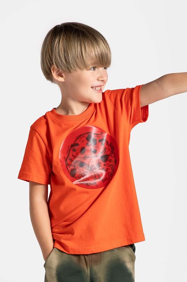 Coccodrillo Dječja pamučna majica kratkih rukava Coccodrillo boja: crvena, s tiskom, GRUNGE SWAMP BOY KIDS