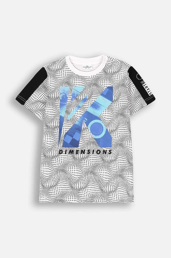 Coccodrillo Dječja pamučna majica kratkih rukava Coccodrillo boja: siva, s tiskom, DIGITAL BOY JUNIOR